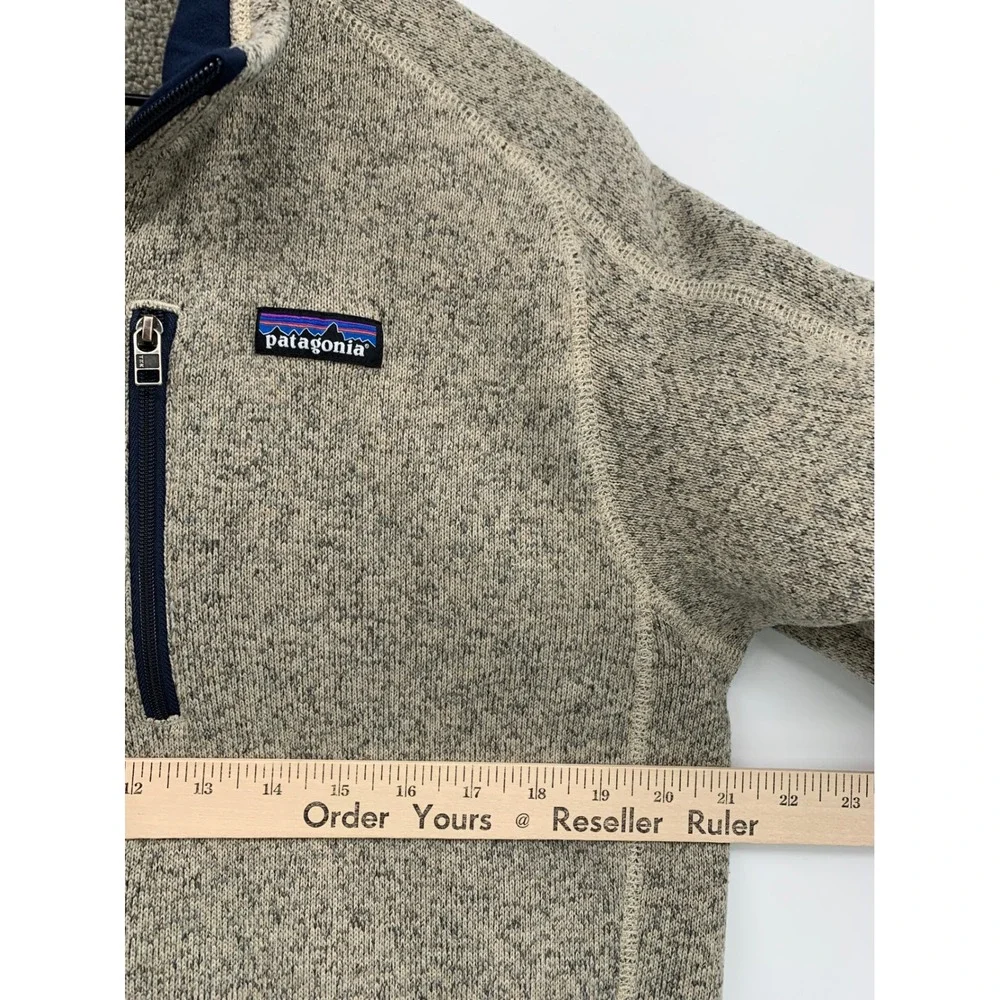 Patagonia Better Sweater Jacket Mens Large Beige Tan Full Zip Fleece Trail Hike